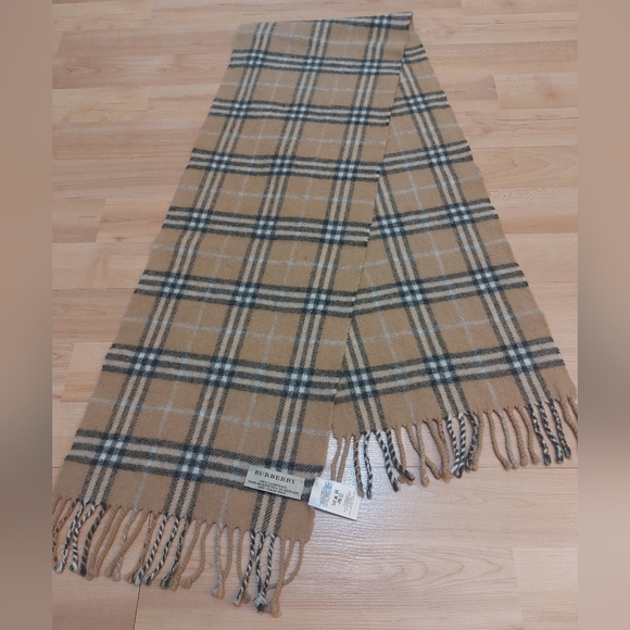 Burberry Vintage Scarf Nova Check lambs Wool scotland 90s - Picture 8 of 11
